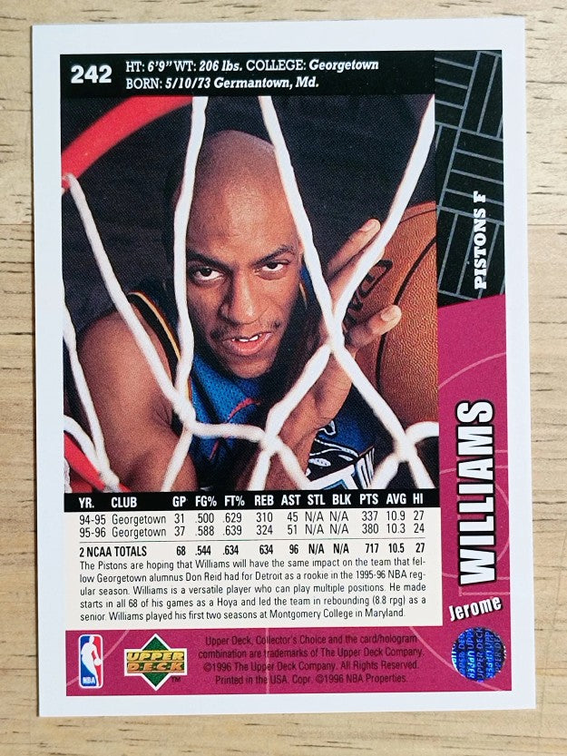 1996-97 Collector's Choice #242 Jerome Williams RC