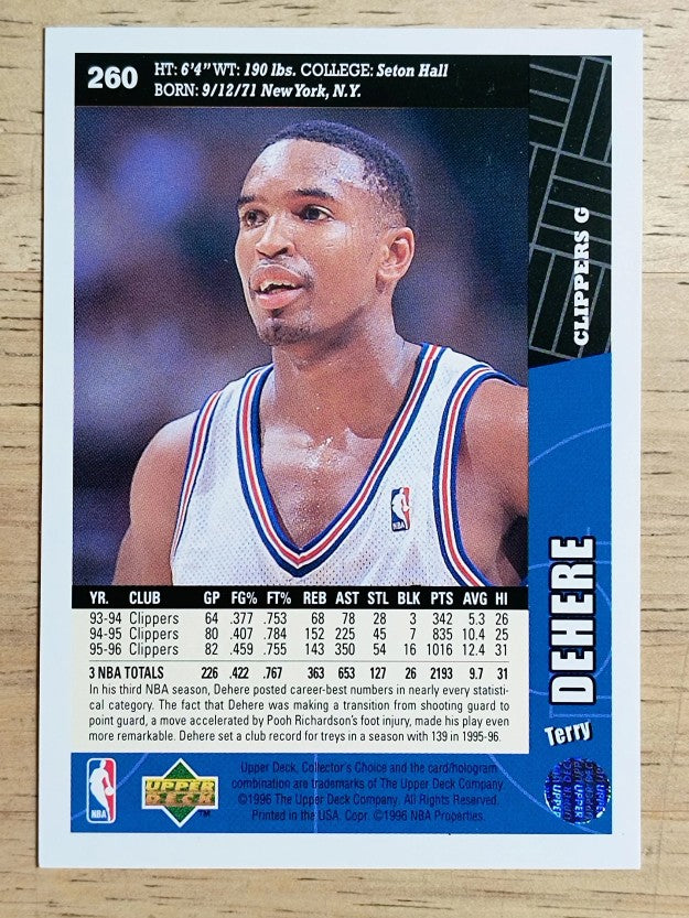 1996-97 Collector's Choice #260 Terry Dehere