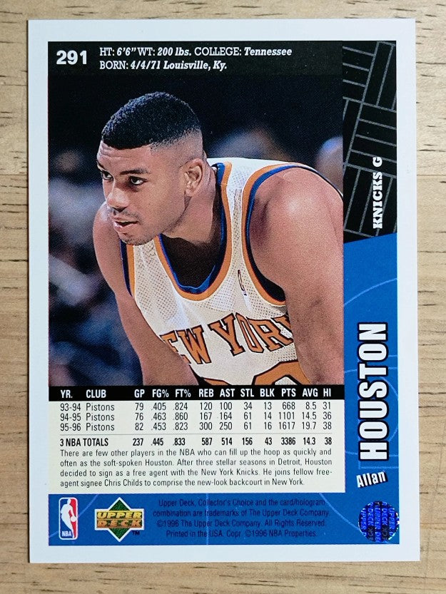 1996-97 Collector's Choice #291 Allan Houston