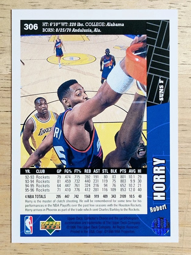 1996-97 Collector's Choice #306 Robert Horry