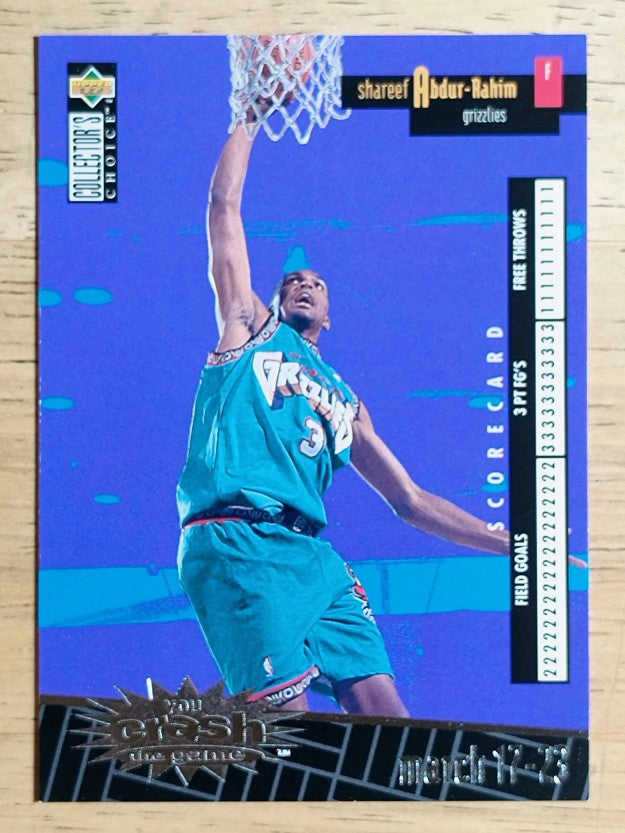 1996-97 Collector's Choice Crash Game Scoring 2 #C28B Shareef Abdur-Rahim 3/17