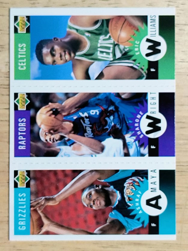 1996-97 Collector's Choice Mini-Cards #M6 Ashraf Amaya/Sharone Wright/Williams