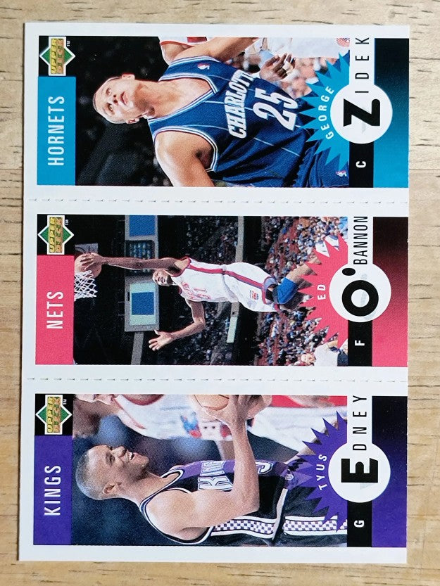 1996-97 Collector's Choice Mini-Cards #M10 Tyus Edney/Ed O'Bannon/George Zidek