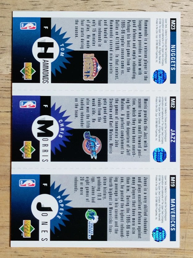 1996-97 Collector's Choice Mini-Cards #M23 Popeye Jones/Chris Morris/Hammonds
