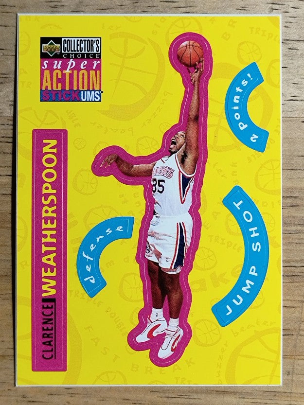 1996-97 Collector's Choice Stick Ums 1 #S20 Clarence Weatherspoon