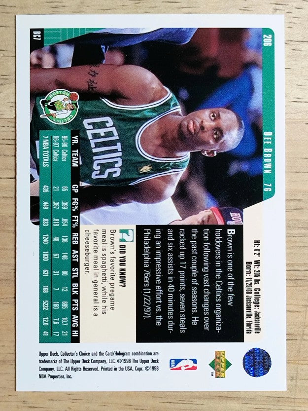 1997-98 Collector's Choice #206 Dee Brown