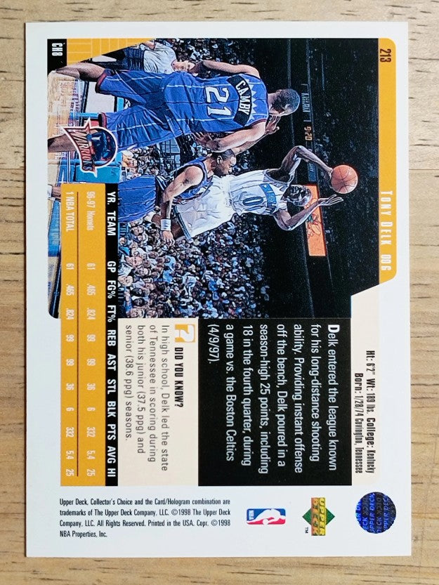 1997-98 Collector's Choice #213 Tony Delk