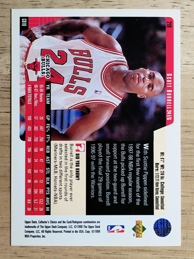 1997-98 Collector's Choice #219 Scott Burrell