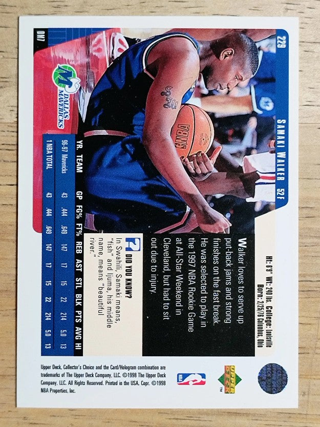 1997-98 Collector's Choice #229 Samaki Walker