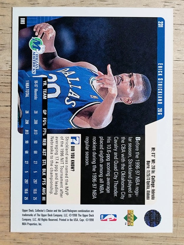 1997-98 Collector's Choice #231 Erick Strickland RC