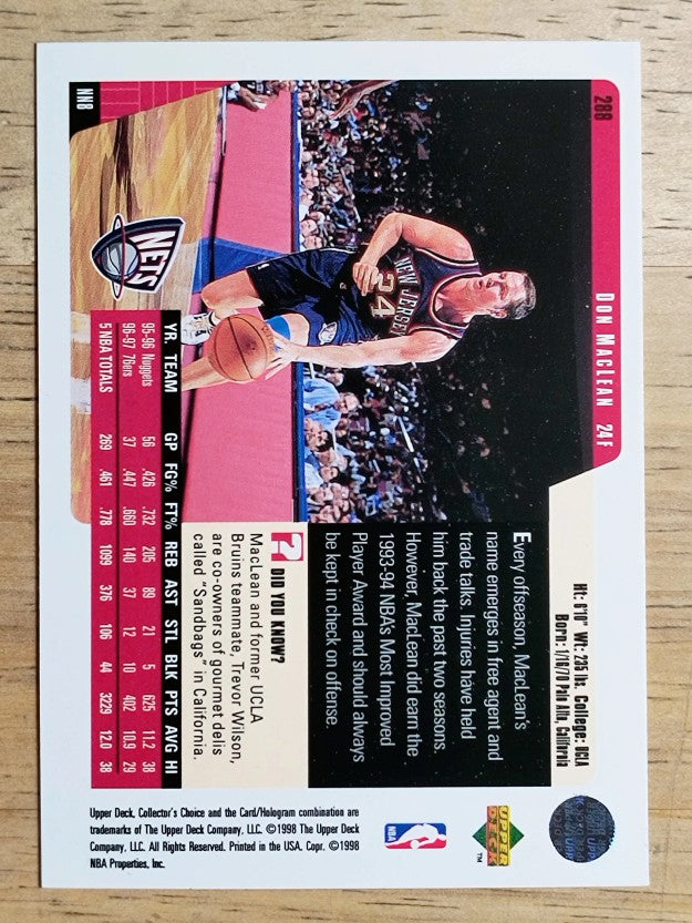 1997-98 Collector's Choice #288 Don MacLean