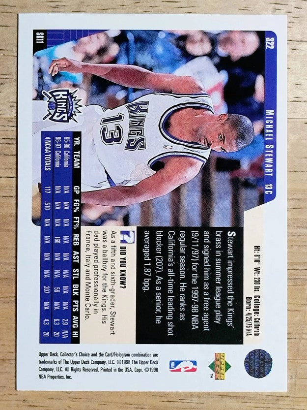 1997-98 Collector's Choice #322 Michael Stewart RC