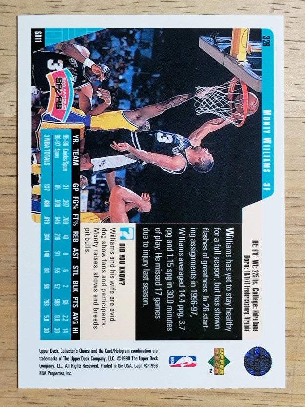 1997-98 Collector's Choice #328 Monty Williams