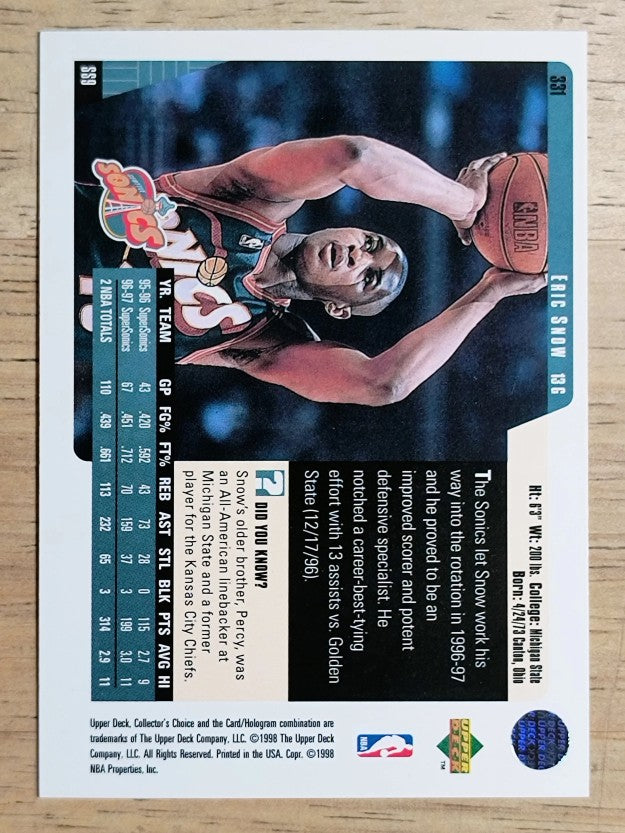 1997-98 Collector's Choice #331 Eric Snow