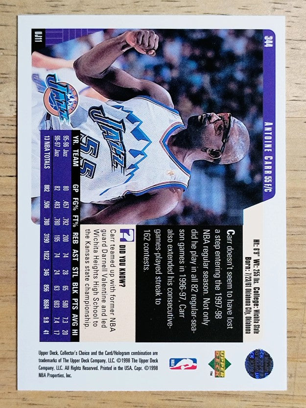 1997-98 Collector's Choice #344 Antoine Carr