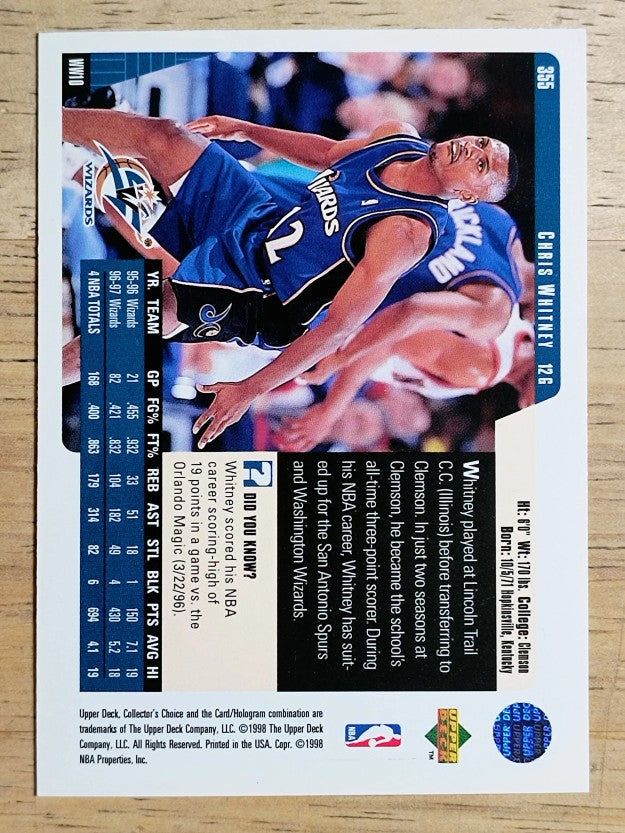 1997-98 Collector's Choice #355 Chris Whitney
