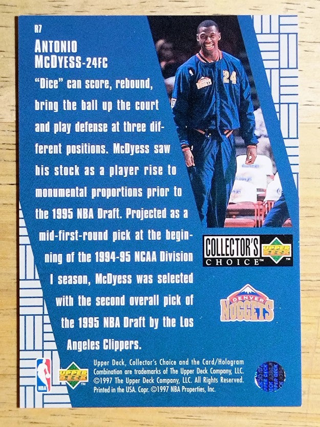 1997-98 Collector's Choice Crash the Game Scoring Redemption #R7 Antonio McDyess