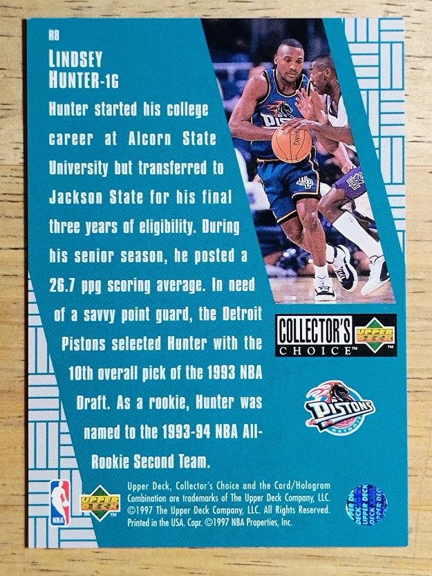 1997-98 Collector's Choice Crash the Game Scoring Redemption #R8 Lindsey Hunter