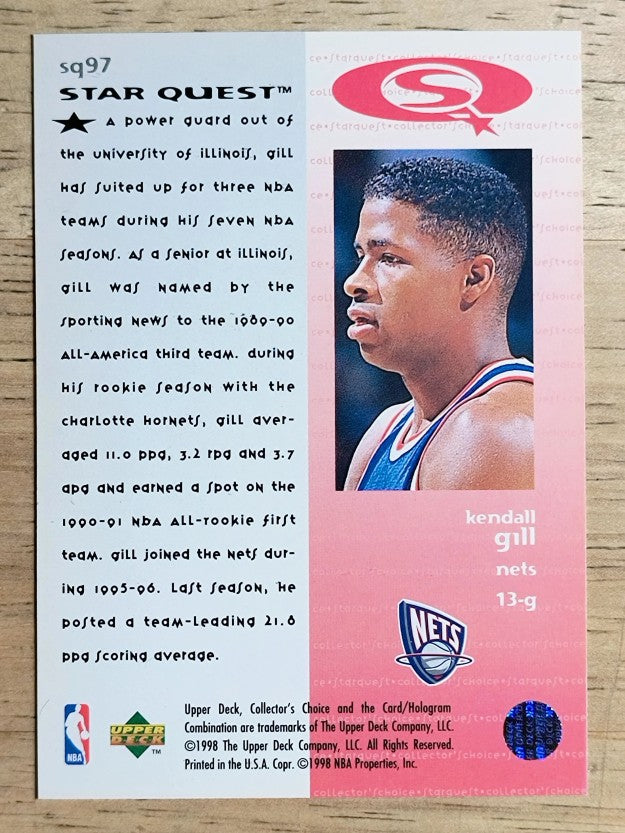 1997-98 Collector's Choice StarQuest #97 Kendall Gill