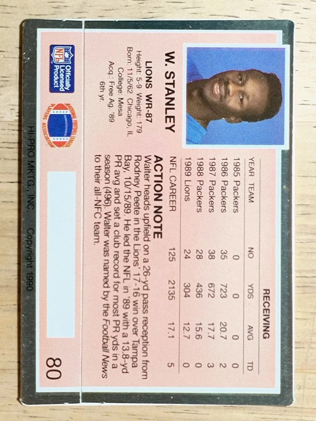 1990 Action Packed #80 Walter Stanley