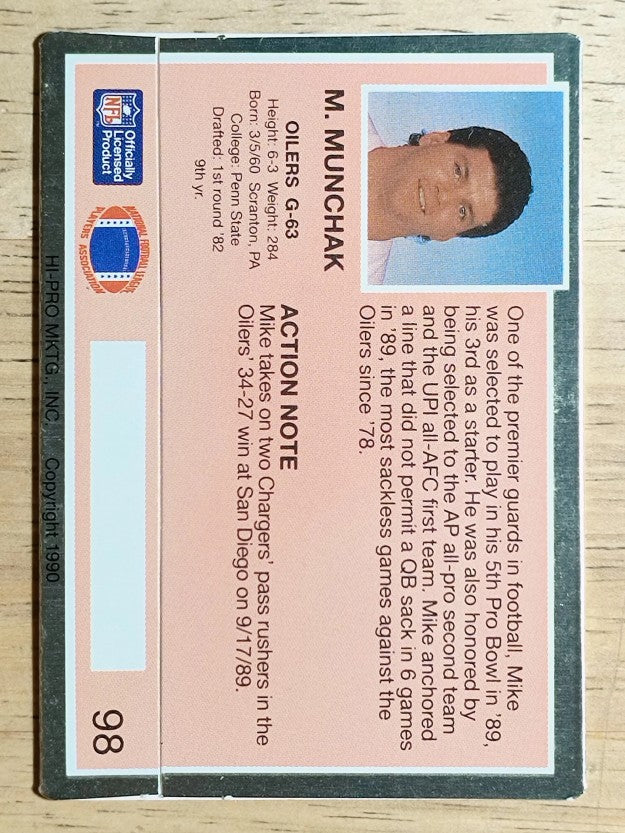 1990 Action Packed #98 Mike Munchak
