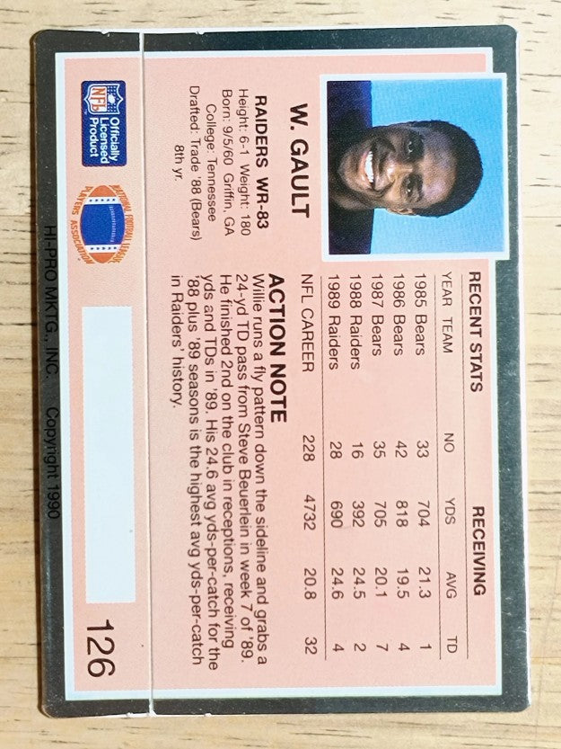 1990 Action Packed #126 Willie Gault