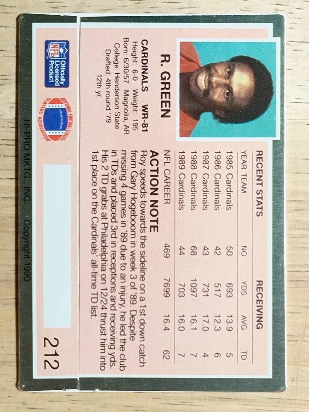 1990 Action Packed #212 Roy Green