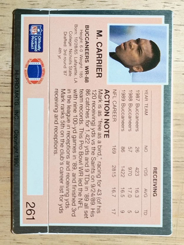 1990 Action Packed #261 Mark Carrier WR