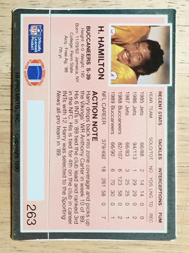 1990 Action Packed #263 Harry Hamilton