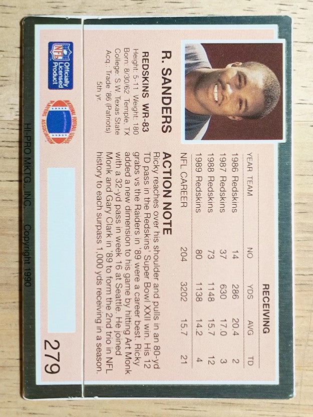 1990 Action Packed #279 Ricky Sanders