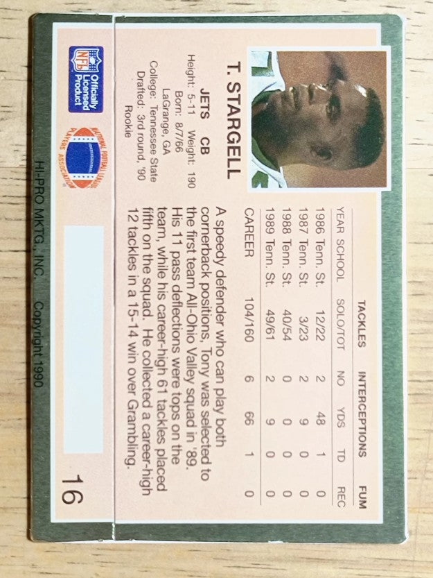 1990 Action Packed Rookie Update #16 Tony Stargell RC