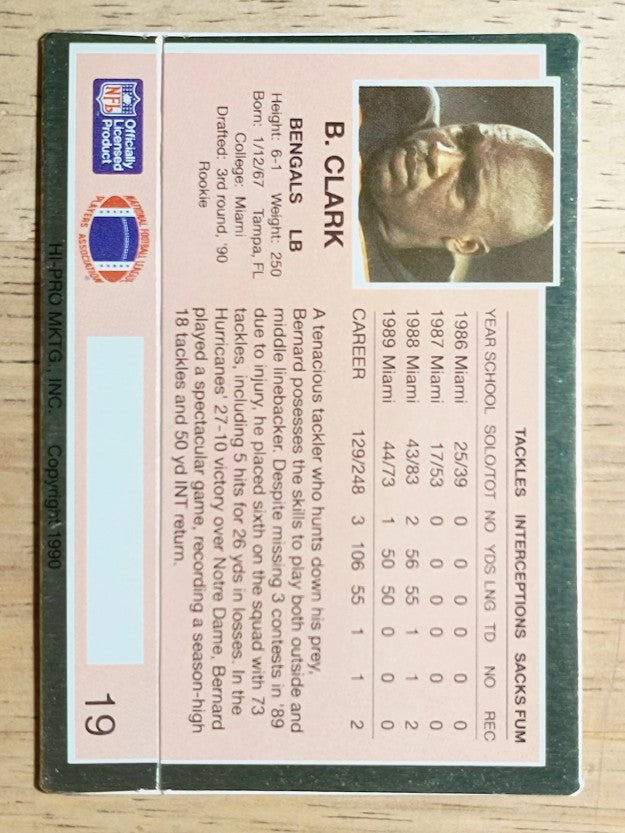 1990 Action Packed Rookie Update #19 Bernard Clark