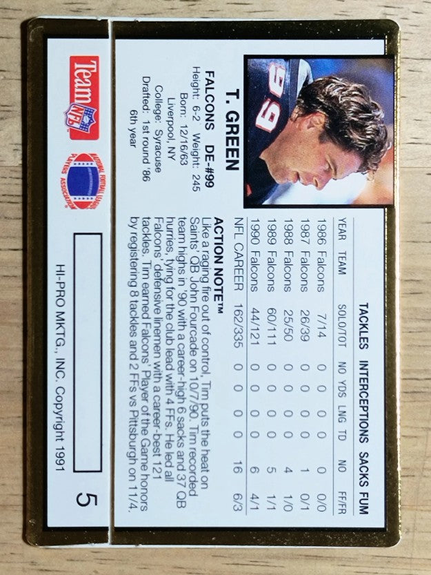 1991 Action Packed #5 Tim Green