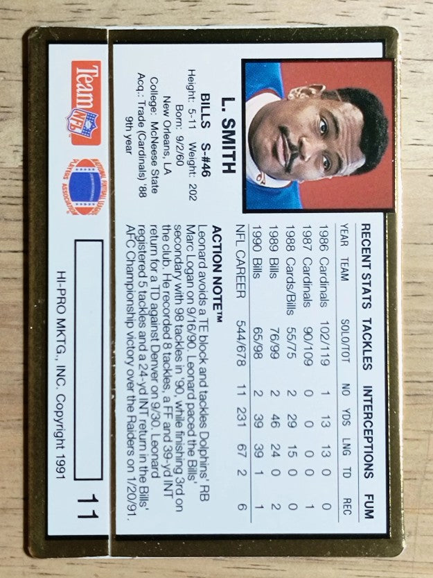 1991 Action Packed #11 Leonard Smith