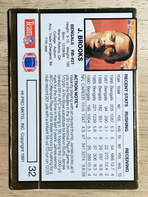 1991 Action Packed #32 James Brooks