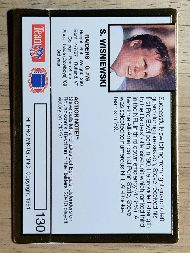 1991 Action Packed #130 Steve Wisniewski