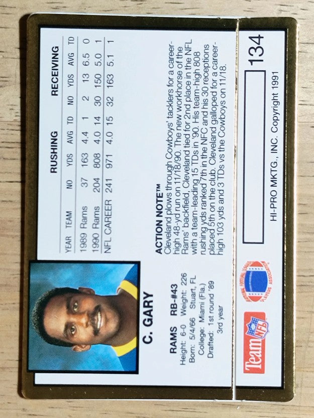 1991 Action Packed #134 Cleveland Gary