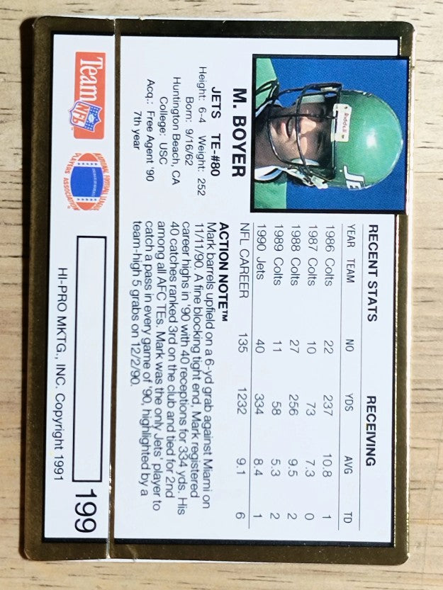 1991 Action Packed #199 Mark Boyer