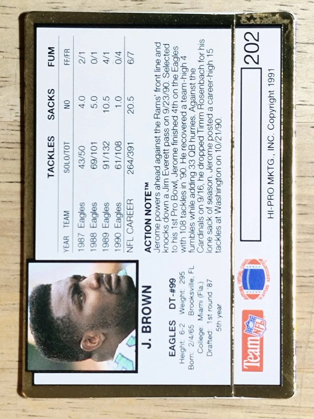 1991 Action Packed #202 Jerome Brown