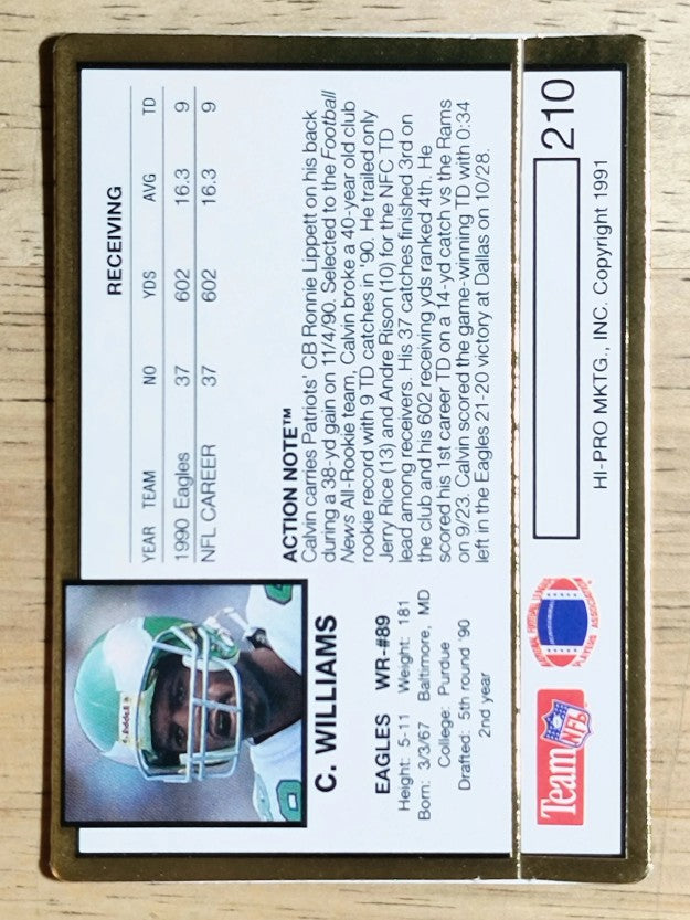 1991 Action Packed #210 Calvin Williams