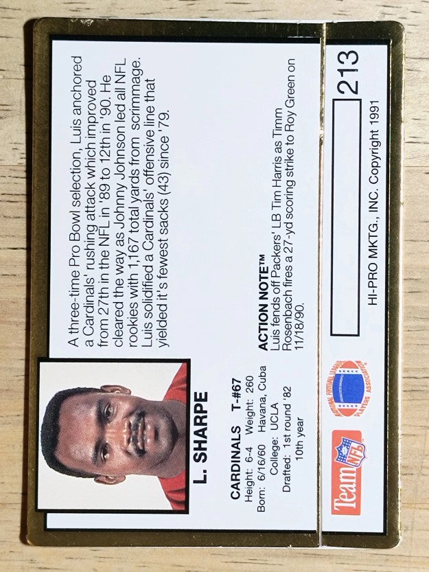 1991 Action Packed #213 Luis Sharpe