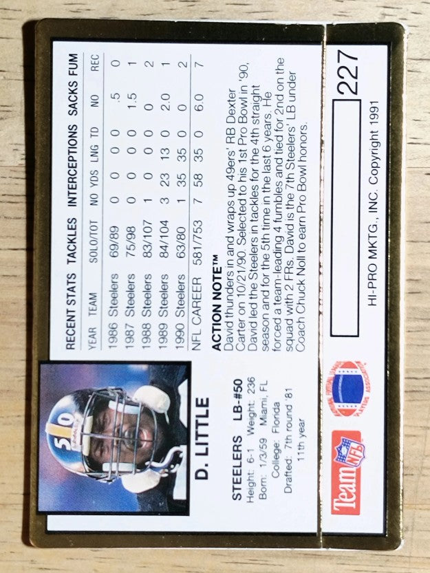1991 Action Packed #227 David Little