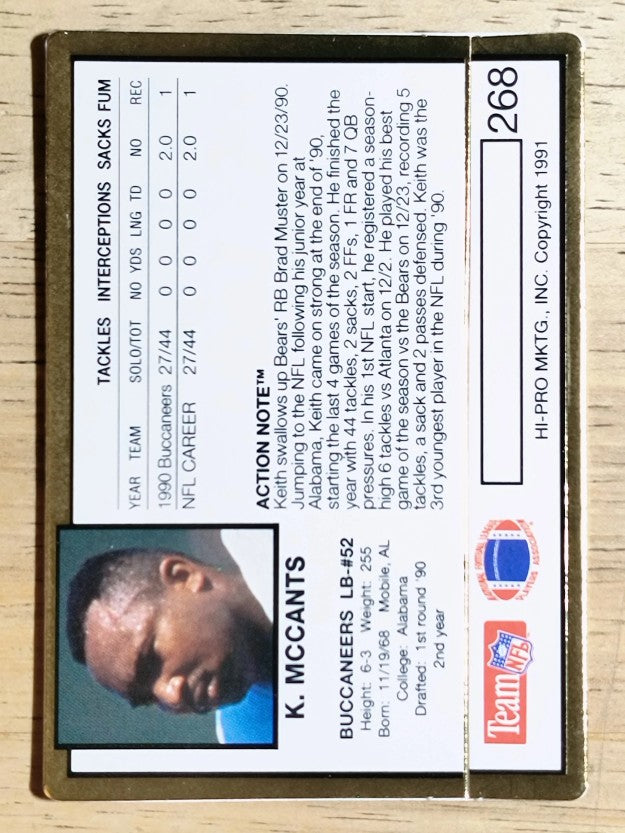 1991 Action Packed #268 Keith McCants