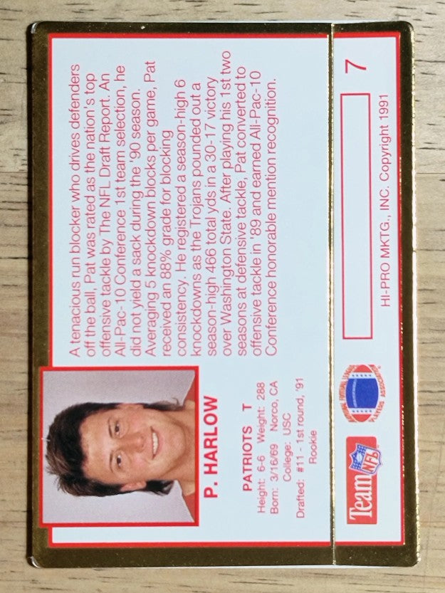 1991 Action Packed Rookie Update #7 Pat Harlow RC