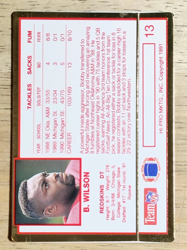 1991 Action Packed Rookie Update #13 Bobby Wilson RC