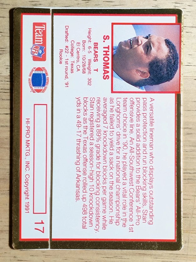 1991 Action Packed Rookie Update #17 Stan Thomas