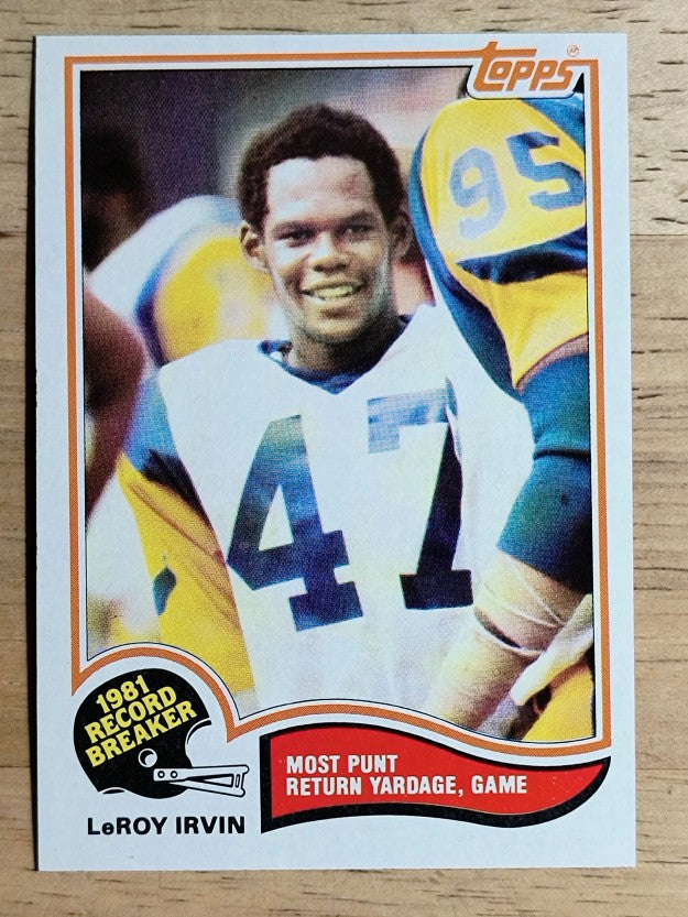 1982 Topps #3 LeRoy Irvin RB