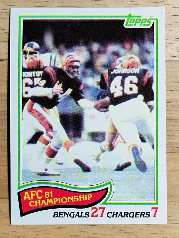 1982 Topps #7 AFC Championship/Ken Anderson/Pete Johnson