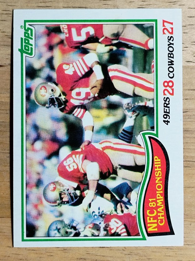 1982 Topps #8 NFC Championship/Earl Cooper