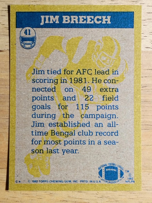 1982 Topps #41 Jim Breech IA
